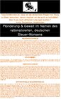 Buchcover PLÜNDERUNG &amp; GEWALT IM NAMEN DES RATIONALISIERTEN, DEUTSCHEN STEUER-NONSENS