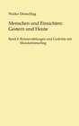 Buchcover Menschen und Einsichten: Gestern und Heute