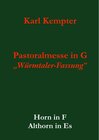 Buchcover Kempter: Pastoralmesse in G.Horn.Althorn
