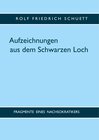 Buchcover Aufzeichnungen aus dem Schwarzen Loch
