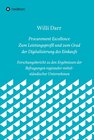 Buchcover Procurement Excellence: Zum Leistungsprofil und zum Grad der Digitalisierung des Einkaufs