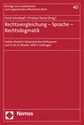 Buchcover Rechtsvergleichung - Sprache - Rechtsdogmatik