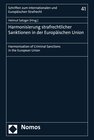 Buchcover Harmonisierung strafrechtlicher Sanktionen in der Europäischen Union