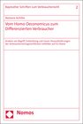 Buchcover Vom Homo Oeconomicus zum Differenzierten Verbraucher