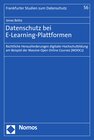 Buchcover Datenschutz bei E-Learning-Plattformen