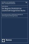 Buchcover Die (Register-)Publizität der Gesellschaft bürgerlichen Rechts