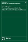 Buchcover Das Anstellungsverhältnis des abberufenen GmbH-Geschäftsführers