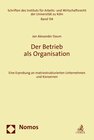 Buchcover Der Betrieb als Organisation