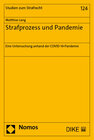 Buchcover Strafprozess und Pandemie