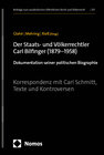 Buchcover Der Staats- und Völkerrechtler Carl Bilfinger (1879–1958)