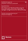 Buchcover Die Weimarer Reichsverfassung im Spiegel zeitgenössischer Betrachtung