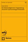 Buchcover Die Notwendigkeit der Umgestaltung Deutscher Sportschiedsgerichtsbarkeit