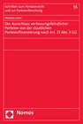 Buchcover Der Ausschluss verfassungsfeindlicher Parteien von der staatlichen Parteienfinanzierung nach Art. 21 Abs. 3 GG