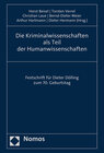 Buchcover Die Kriminalwissenschaften als Teil der Humanwissenschaften