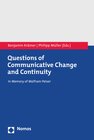 Buchcover Questions of Communicative Change and Continuity