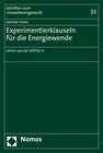 Buchcover Experimentierklauseln für die Energiewende