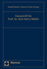 Buchcover Festschrift für Prof. Dr. Karl-Heinz Möller