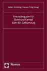 Buchcover Freundesgabe für Eberhard Kempf zum 80. Geburtstag