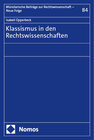 Buchcover Klassismus in den Rechtswissenschaften