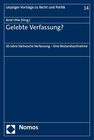 Buchcover Gelebte Verfassung?