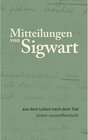 Buchcover Mitteilungen von Sigwart