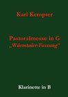 Buchcover Kempter: Pastoralmesse in G. Klarinette
