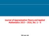 Buchcover Journal of Approximation Theory and Applied Mathematics 2013 - 2016, Vol. 1 - 6