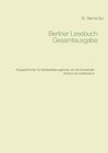 Buchcover Berliner Lesebuch Gesamtausgabe