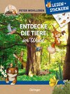 Buchcover Lesen + Stickern. Entdecke die Tiere im Wald