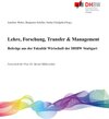 Buchcover Lehre, Forschung, Transfer & Management - Beiträge aus der Fakultät Wirtschaft der DHBW Stuttgart