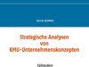 Buchcover Strategische Analysen von KMU-Unternehmenskonzepten