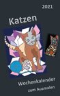 Buchcover Katzen Ausmalkalender 2021