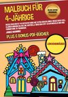Buchcover Malbuch für 4-Jährige (Lebkuchenhäuser) Deluxe Edition - Ringbindung