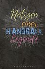 Buchcover Notizbuch Handball