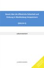 Buchcover Gesetz über die öffentliche Sicherheit und Ordnung in Mecklenburg-Vorpommern