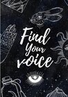 Buchcover Moon Collection / Notizbuch, Bullet Journal, Journal, Planer, Tagebuch "Find your Voice"