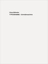 Buchcover Claus Böhmler TYPOGRAMME – Schreibmaschine / TYPOGRAMS - Typewriter