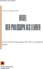 Buchcover MEIN SCHULBUCH DER PHILOSOPHIE Hegel. Der Philosoph als Lehrer
