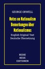 Buchcover Reihe Neue Editionen / George Orwell: Notes on Nationalism - Bemerkungen über Nationalismus