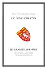 Buchcover Werner Otto von Boehlen-Schneider: Lyrische Schriften / Itinerarien zur Höhe