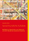 Buchcover Sprachkundliche Aufsätze.