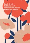 Buchcover Buch 31 mit Reklame und Prosaen und meine Katze und Danke