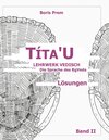 Buchcover Títa'U, Lösungen, Band II