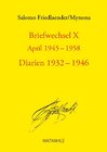 Buchcover Briefwechsel X April 1945-1958 Diarien 1932-1946