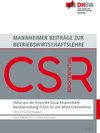 Buchcover Status quo der Corporate-Social-Responsibility-Berichterstattung in DAX-30- und MDAX-Unternehmen