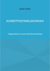 Buchcover Schrifttexterklärungen