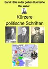 Buchcover gelbe Buchreihe / Kürzere politische Schriften – Band 189e in der gelben Buchreihe – bei Jürgen Ruszkowski