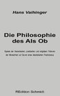 Buchcover Die Philosophie des Als Ob
