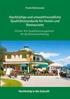 Buchcover Nachhaltige und umweltfreundliche Qualitätsstandards für Hotels und Restaurants