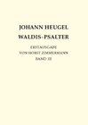 Buchcover Johann Heugel: Waldis Psalter